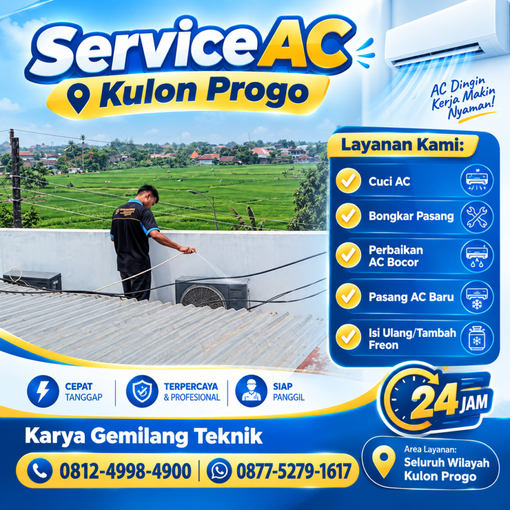 Teknisi AC Kulonprogo – Service AC Kulonprogo 24 Jam Bergaransi